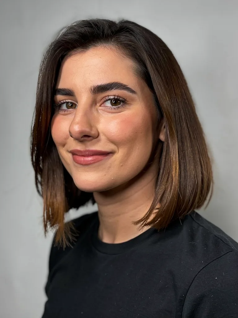 warm chocolate brown classic bob